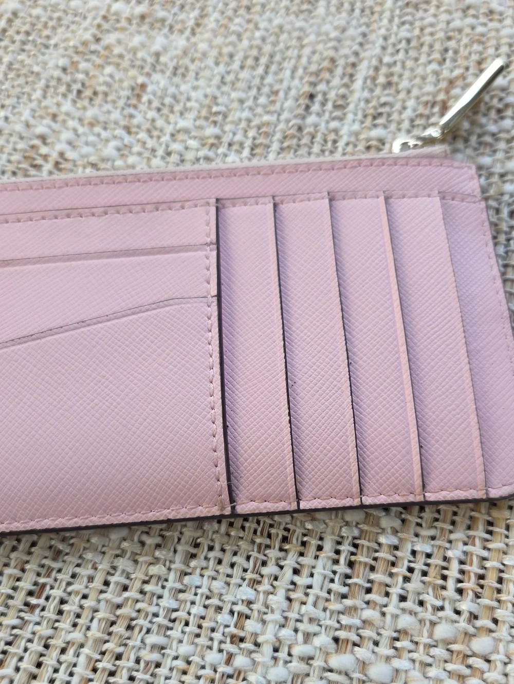 Kate Spade Pink Pineapple Zip Flat Wallet